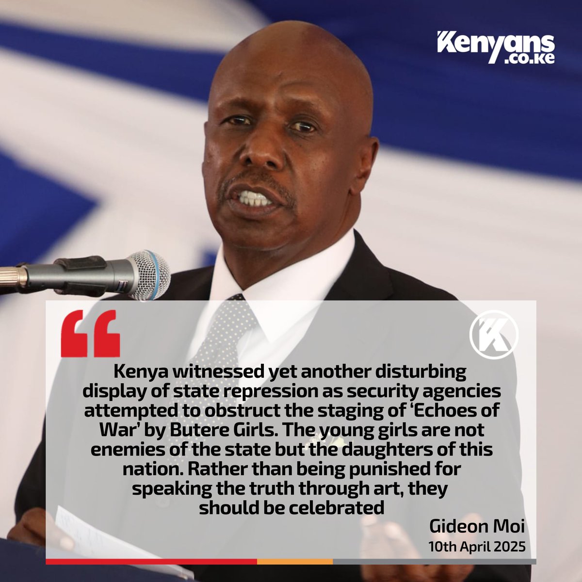 Butere Girls are not enemies of the state but the daughters of this nation. They should be celebrated - Gideon Moi