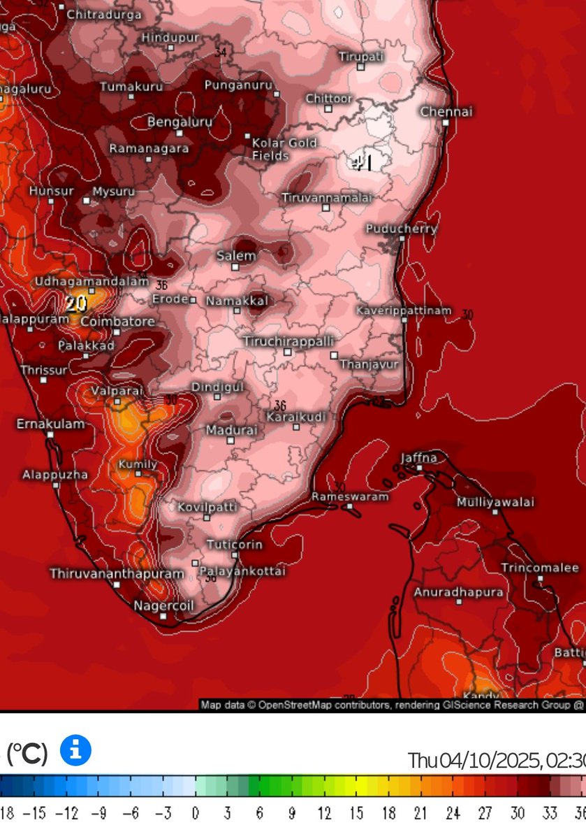 SAMARTHMBANSAL1's tweet photo. A fairly warm day ahead with parts of #TamilNadu/#AndhraPradesh to record temps upto 41/42c and rest of state will see 37-39c temps !!🔥🌡️
#Chennai and suburbs might see temps of 38/39c during afternoon and this heat to continue for next few days !!🔥🌡️ 
#ChennaiSummer #TNSummer https://t.co/TwVK5of0Se