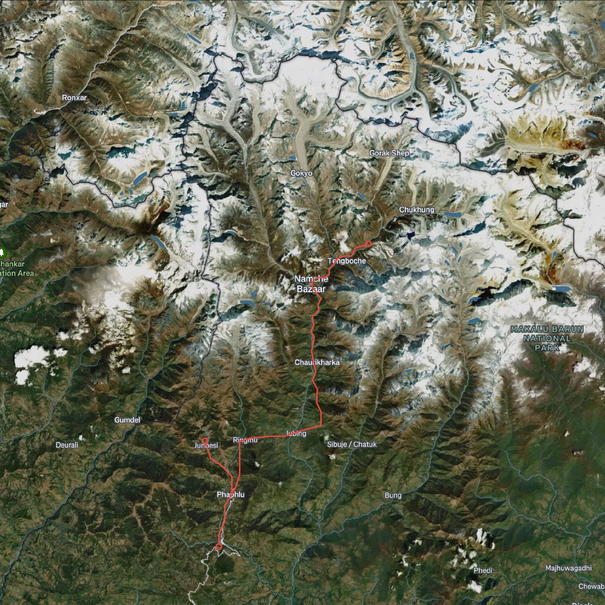 Follow in the Footsteps of Hillary and trek through the heart of the Everest region! We'll walk the same trails Sir Ed and Tenzing traveled, and see how the Himalayan Trust is continuing their legacy. See the route here in this map.