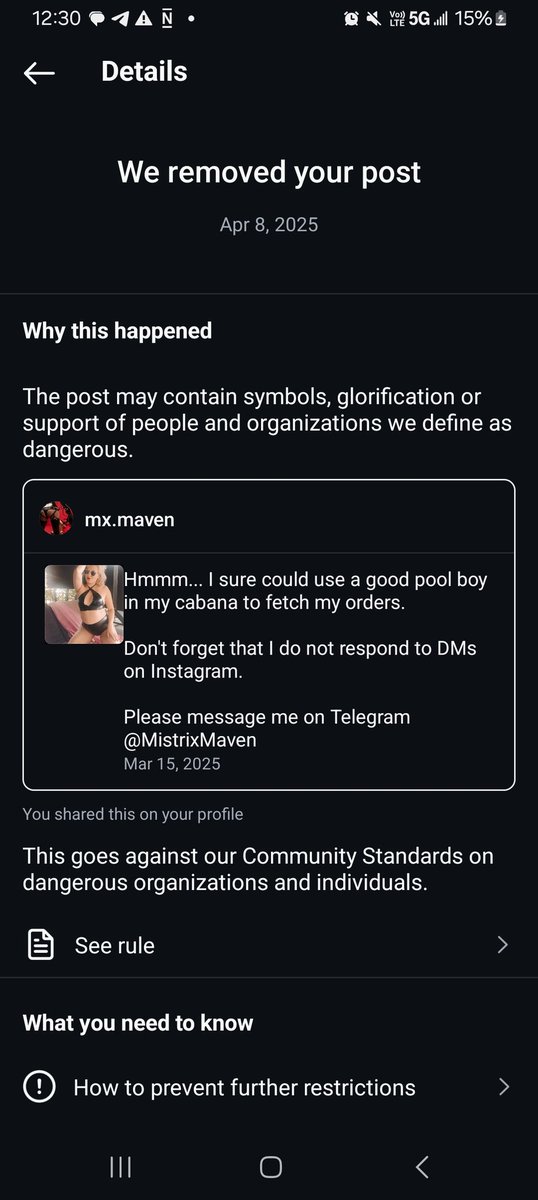 It's pretty obvious that some hater out there is trying to get my accounts pulled down, but I'm not letting it get to me. If anyone has advice in regards to how I should deal with this on Instagram- please let me know. 

Thank you!