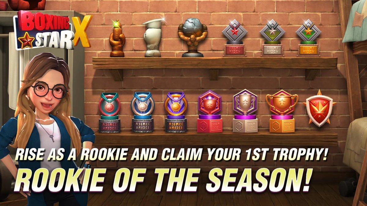 BoxingStarX's tweet photo. 🥊 Rookie of the Season! 🥊

Ready for some of the best rewards in Boxing Star X every week? Celebrate your Rookie Milestone with US and get a chance to win and out of the ring!

Unlock the Rookie Trophy and mint the Rookie Trophy SBT. Take a screenshot of your minted Rookie Trophy SBT in the Trophy Room and post it as a reply!

How to participate: 
✅ Post your screenshot of your minted Rookie Trophy SBT in the Trophy Room as a reply to this post 
✅ Use #IAMROOKIE 
✅ Tag @BoxingStarX

🏆 12 winners will be randomly selected for the Prize!

Prize: 100 A-Gloves + 500 Gold

Selection Process: Random

Event Period: 4/10 at 12AM UTC - 4/17 at 12AM UTC

Keep the vibes high and your trophy case large. Have fun with community and how you got to the top. Say less and get your entry in by April 17th! Let’s go!

*Rewards will be delivered via DM.