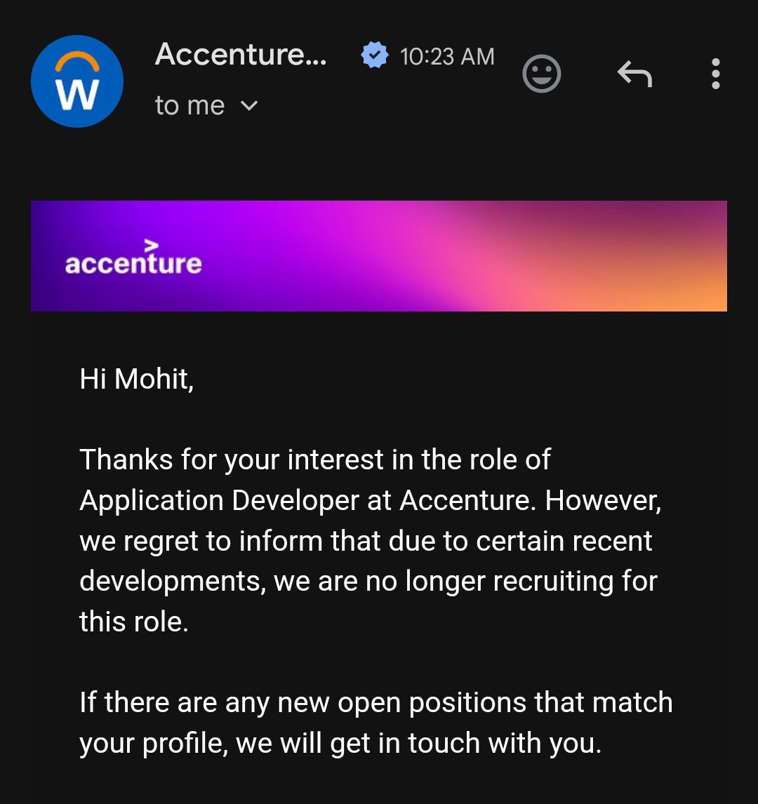 itz_mohit_014's tweet image. One more rejection today I got 🥲
Let's restart with more power... I will definitely get the right job... Soon 💯💯❤️❤️
#LookingForJob