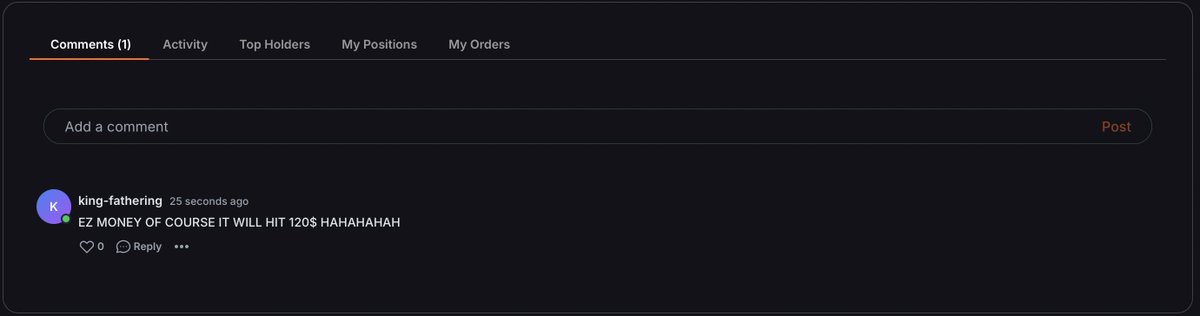 moonopolcom's tweet image. 💬 New Feature Live!
Comments are now enabled on all markets 👇
Got alpha? Want to troll? Drop your takes and read others' predictions.
Put your money where your mouth is — and now, your comment too 😆
