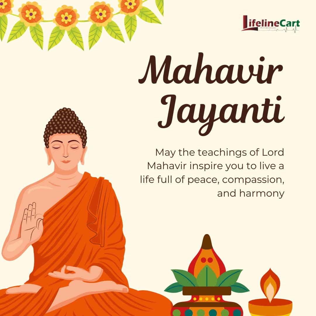lifelinecart1's tweet photo. On the divine occasion of Mahavir Jayanti, let’s walk the path of truth, peace, and compassion.

Wishing you a blessed Mahavir Jayanti from all of us at LifelineCart. 
 
#MahavirJayanti #HappyMahavirJayanti
#MahavirJayanti2025 https://t.co/TKQLn5F6X7