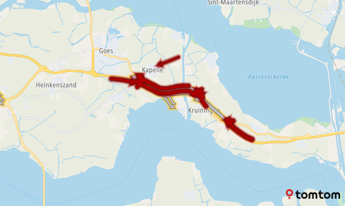 ANWBverkeer's tweet photo. Veel vertraging op de #N289 Goes ◄► Putte, +50 min. https://t.co/boeHxES0OV