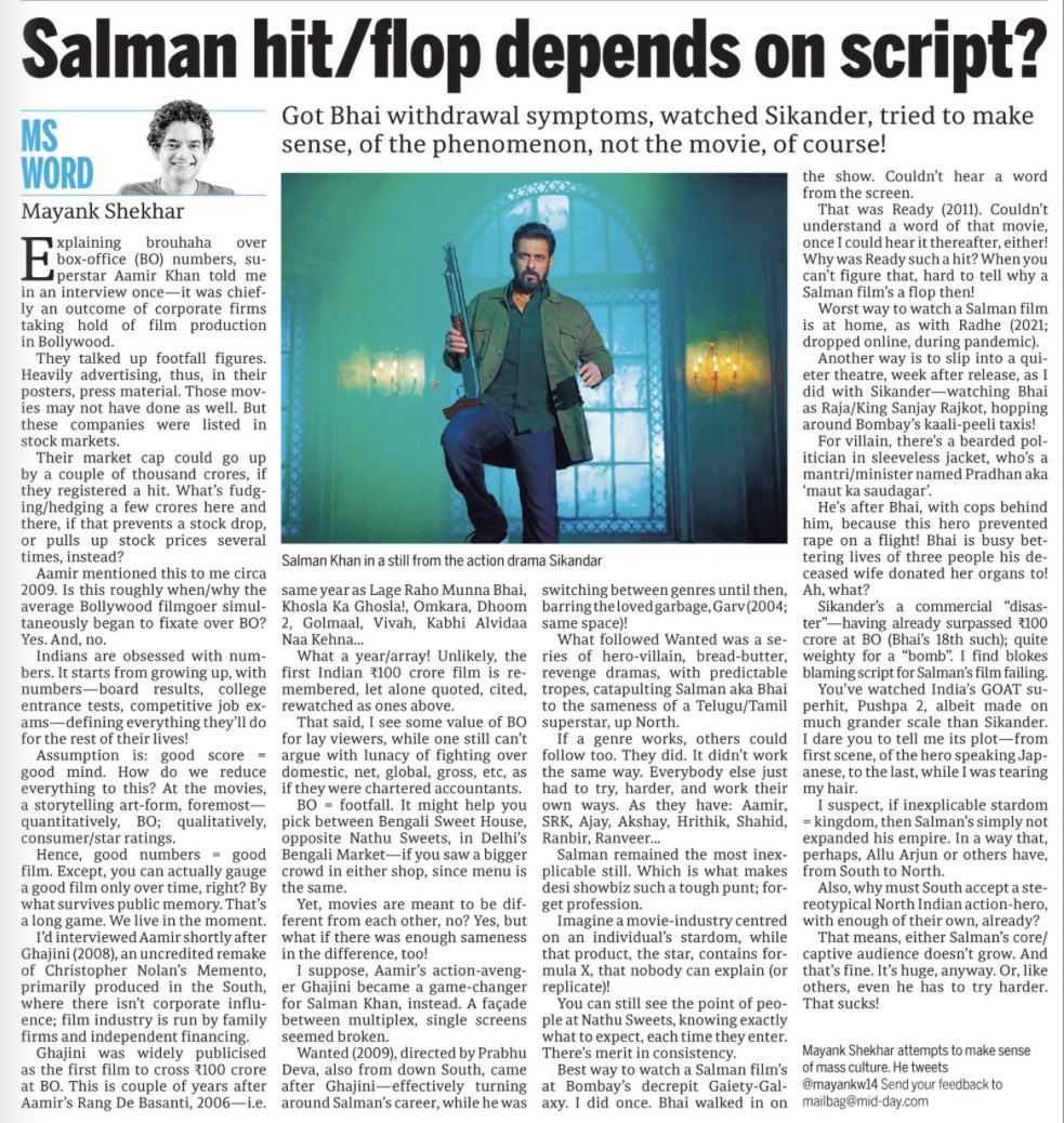 Explaining brouhaha over box-office (BO) numbers, superstar Aamir Khan told me in an interview once—it was chiefly an outcome of corporate firms taking hold of film production in Bollywood.

They talked up footfall figures. Heavily advertising, thus, in their posters, press