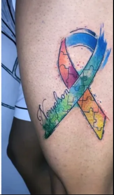 Sjacobs2020's tweet photo. @DavidCornDC An autism awareness tattoo gets you sent to an El Salvadoran death camp but a Nazi tattoo gets you sent to the Trump White House. https://t.co/u2GxwguVK6