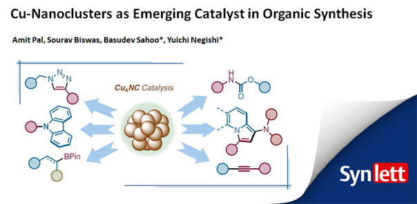 SYNLETT Journal (@synlett_journal) on Twitter photo Explore the evolving world of Cu #nanoclusters!🔬Sahoo (<a href="/153Basu/">Basudev Sahoo</a>), Negishi & co-workers highlight how precise synthesis, ligand selection, and structural tuning enhance stability and catalytic performance🚀
#Nanotechnology #Catalysis
Read more👉thieme-connect.com/products/ejour… Explore the evolving world of Cu #nanoclusters!🔬Sahoo (<a href="/153Basu/">Basudev Sahoo</a>), Negishi & co-workers highlight how precise synthesis, ligand selection, and structural tuning enhance stability and catalytic performance🚀
#Nanotechnology #Catalysis
Read more👉thieme-connect.com/products/ejour…