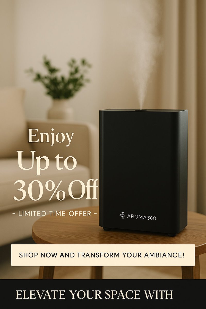 AirdropCanBan's tweet image. Transform your home into a 5-star experience with Aroma360 🌿
Signature hotel-inspired scents, sleek cold-air diffusers, and whisper-quiet performance – luxury meets wellness in every breath.

#Aroma360 #HomeFragrance