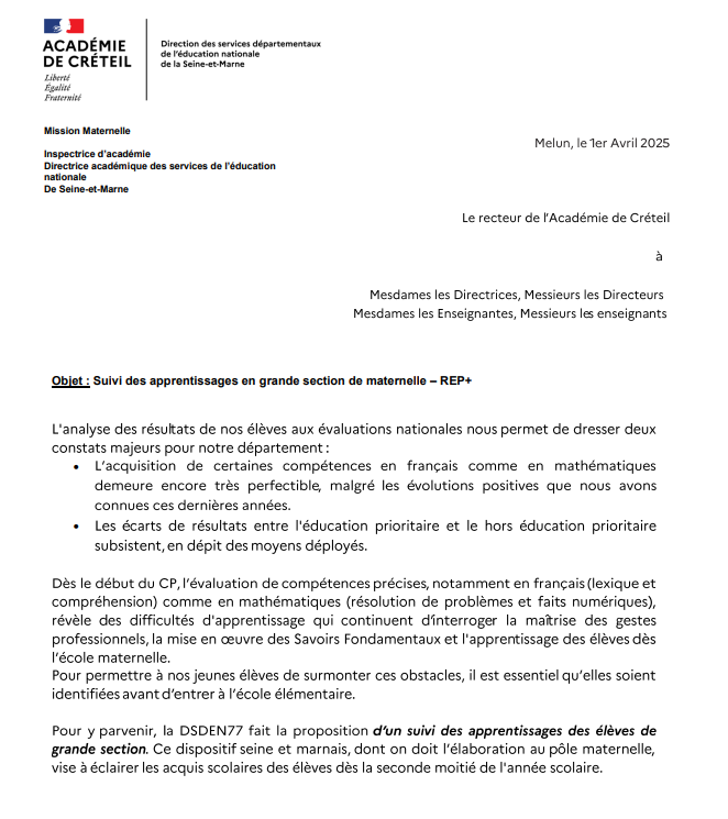 cafepedagogique's tweet photo. Après l'orientation en maternelle, les évaluations ! https://t.co/bNSYgjtstG