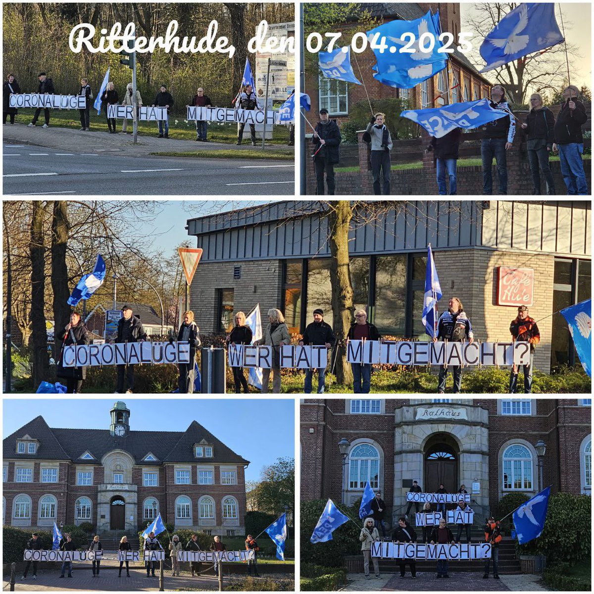 📍#Ritterhude ➖  #Spaziergang 🗓 #D_07_04_2025

Euer Kommentar:

Ritterhude den 07.04.2025

Am heutigen Montag waren 12 Herzensmenschen in Ritterhude am Rathaus. Wir haben heute erinnert und tatsächlich fühlten sich wohl einige ertappt. Die Reaktionen waren sehr unterschiedlich.