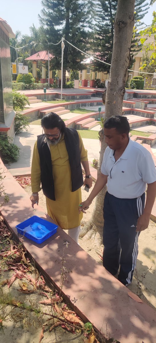 Scorching summers are coming!and the temp. is rising with its fiery breath.
Let's move a step forward and try to create a heaven for our little chirping creatures.This time again, Security,Dept., Hrd,initiated to keep water and food for these tiny creatures during the summers.