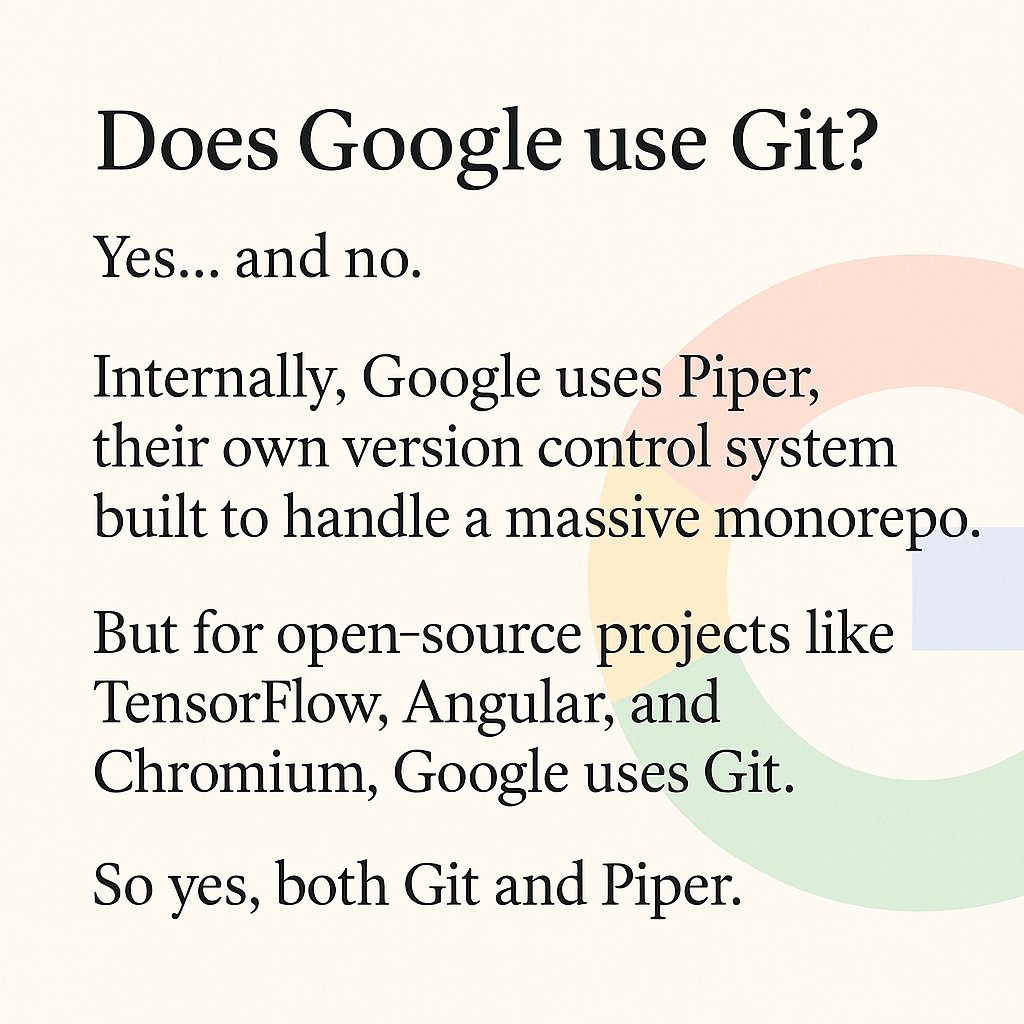 Does Google use git ?