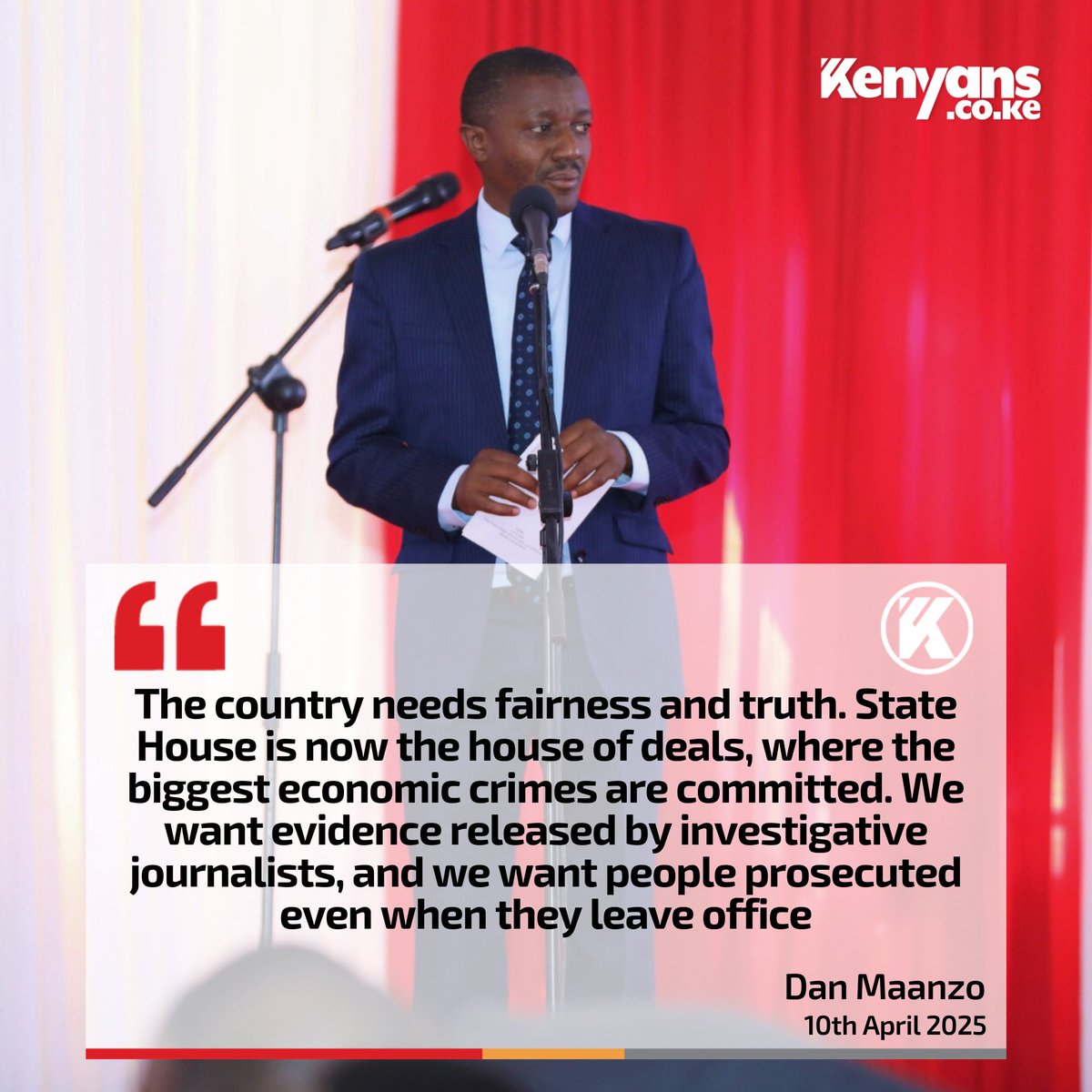 Kenyans's tweet photo. State House is now a house of deals - Dan Maanzo https://t.co/lRo7qYgr12