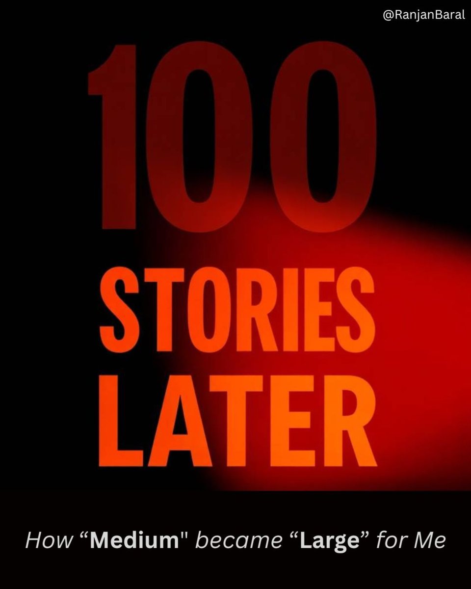 rkbaral's tweet photo. I just published "100 Stories Later: How ‘Medium’ Became ‘Large’ for Me" 

My Reflection on My Writing on Medium (What Worked for Me?)

#MediumWritingTips #WritingOnMedium #MediumExperience #MediumStories #WritingTips

https://t.co/GKOEncearZ https://t.co/zat2CUN1Yk