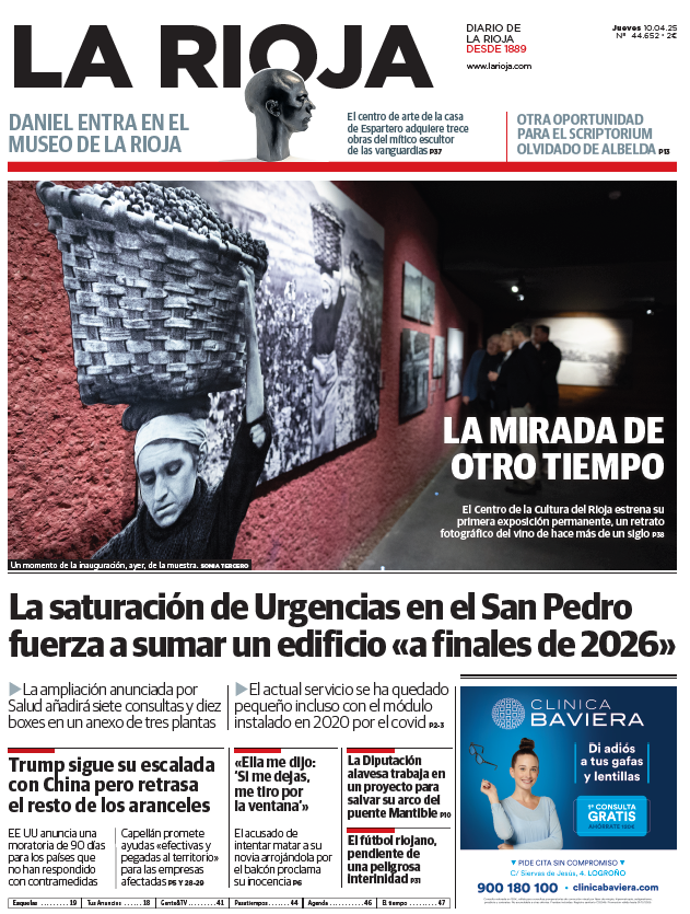 Esta es la portada de Diario LA RIOJA de hoy.  📰📲☕️
larioja.com