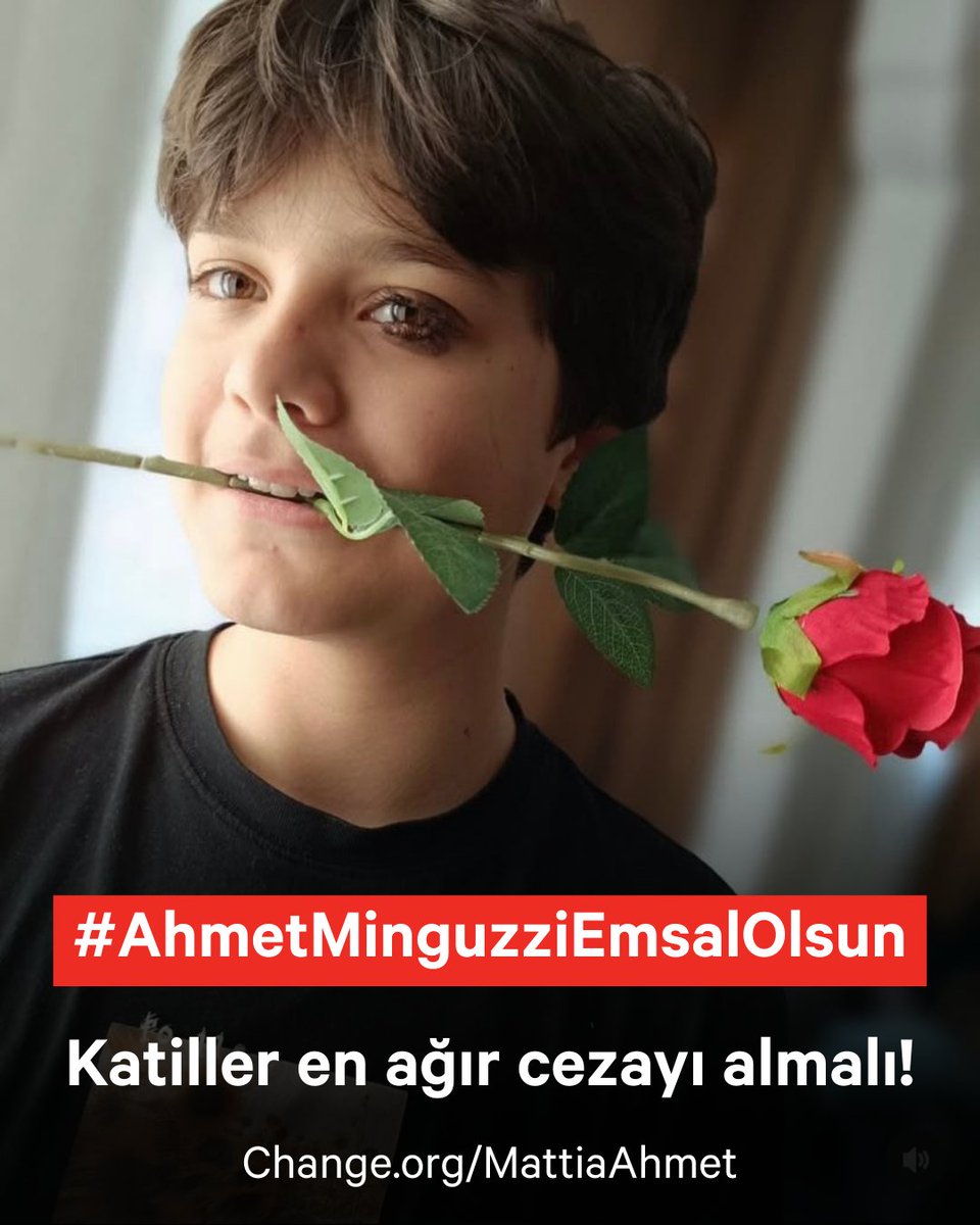Türkiye #MattiaAhmetMinguzzi için ayakta!

Kampanya 2025'in şu ana kadar en çok imzalanan kampanyası; imzalar 200 bine yaklaştı.

İlk duruşma bugün saat 10.00'da. Ailesinin adalet mücadelesine destek olmak için sen de imzala, paylaş:
👉 chng.it/SNttjfNc