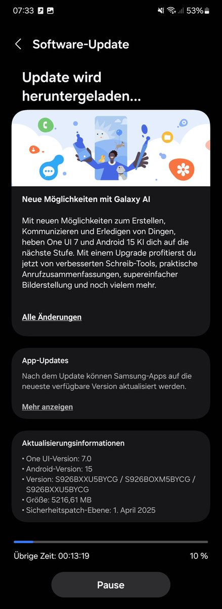 Europe One UI 7 Rollout Started ‼️ 

The Galaxy S24 series is starting to receive the One UI 7 update in Europe (Italy, Hungary, Poland, etc.).

Build Version: S921BXXU5BYCG / 
S921BOXM5BYCG / S921BXXU5BYCG