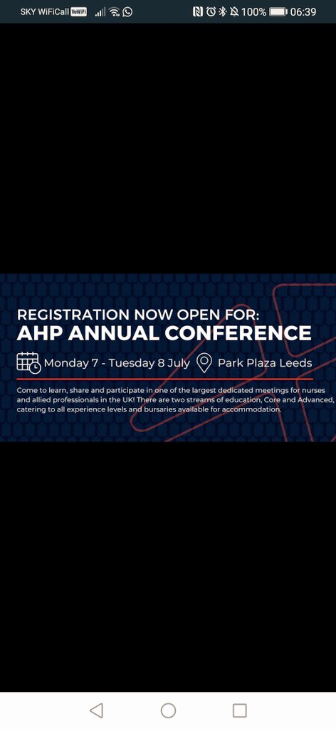 Attention all AHP's! This ones for you! For all info please use the link and secure your place
millbrook-events.co.uk/event/AHPAnnua…