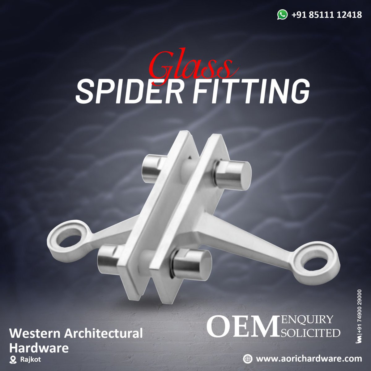 ibais_hardware's tweet photo. WESTERN ARCHITECTURAL HARDWARE (RAJKOT)
For enquiry via WhatsApp click:
https://t.co/LdLA3qxQja
Contact:
Mr. Yagnesh Bhanderi - +918511112418
#glasslock #glassfitting #glasshardware #Hardware #glassaccessories #HomeDecor #interiorstyling
.
@ibais_hardware https://t.co/9wwVONE7Ha