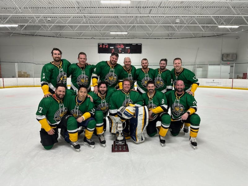 DanielKim89's tweet image. The Pecan Sandies won the championship tonight and celebrated with @Buccigross! I scored the game winner in double OT! #bucciovertimechallenge #Kim