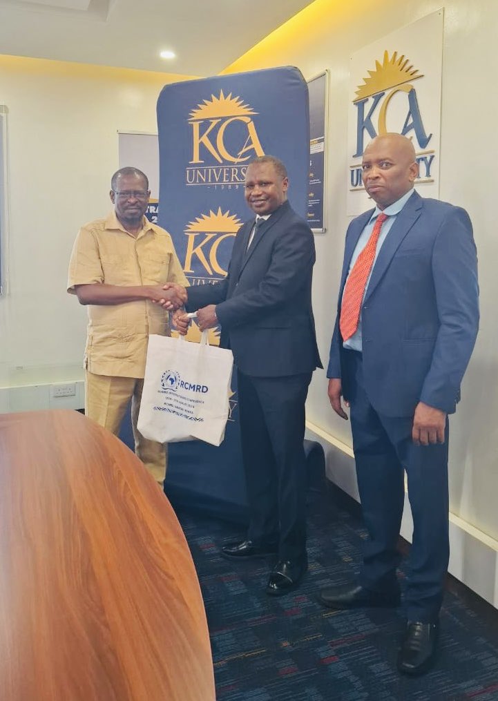 Vice Chancellor KCA University (@kcauvc) on Twitter photo Had the pleasure of hosting Dr. Emmanuel Nkurunziza, Director General, and Julius Gichohi, Ag. Director- Capacity Building & Training at <a href="/RCMRD/">Rita David</a>.
We explored collaborations to enhance student wellbeing and capacity development in higher education.
<a href="/kcauniversity/">KCA University</a>
#KcauLevelUp Had the pleasure of hosting Dr. Emmanuel Nkurunziza, Director General, and Julius Gichohi, Ag. Director- Capacity Building & Training at <a href="/RCMRD/">Rita David</a>.
We explored collaborations to enhance student wellbeing and capacity development in higher education.
<a href="/kcauniversity/">KCA University</a>
#KcauLevelUp