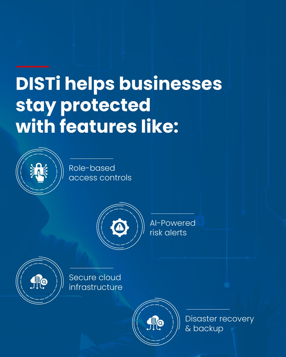 Azzarosol's tweet photo. Data security isn’t an option, it is a necessity! On this Cybersecurity Day, connect with us to know how DISTi helps your organisation remain secure.

#DataSecurity #Azzarosol #CyberSecurity #CyberSecurityAwareness #DISTi #ERPSoftware https://t.co/My8wbhTBtG
