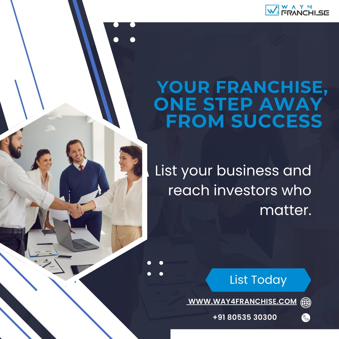 FranchiseW43083's tweet photo. Your Franchise, One Step Away from Success
Want to reach serious investors? List your business with us and watch the growth happen.

🚀List Today &amp; Grow
🌐 https://t.co/W9zTXagjCv | 📞 +91 80535 30300

#FranchiseOpportunity #Way4Franchise #BusinessGrowth #FranchiseListing #Expand https://t.co/BC2xXtabKn