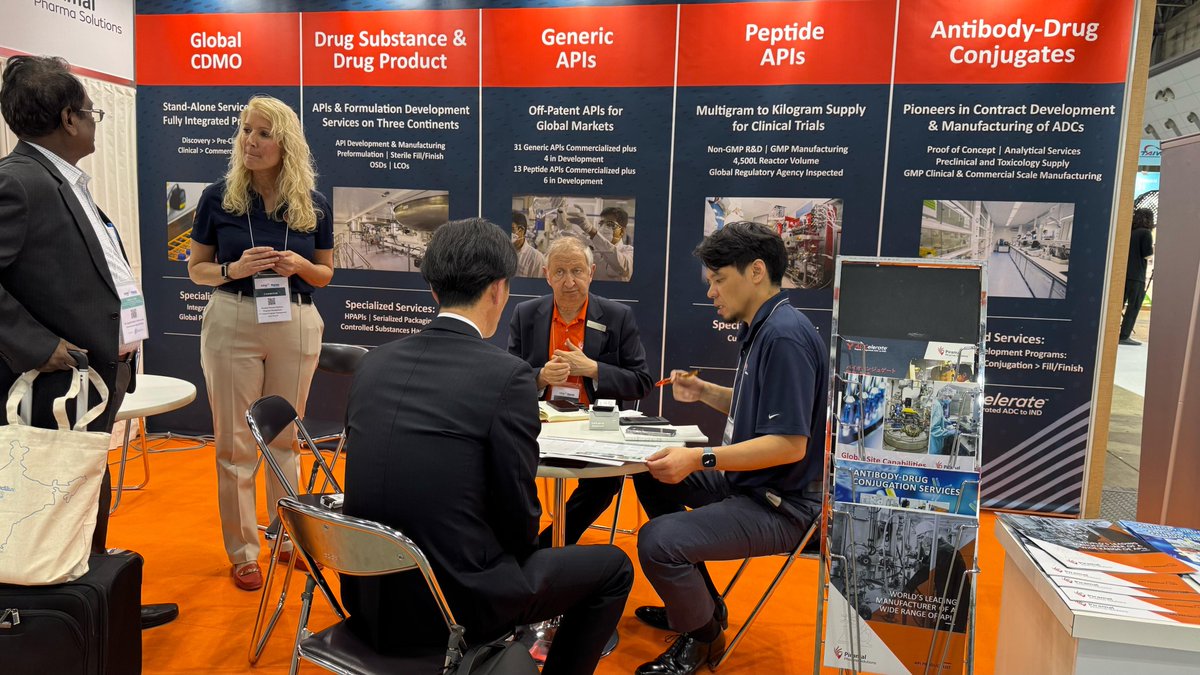 PiramalPharma's tweet photo. Day 2 at #CPhIJapan and the energy’s still going strong at Booth 5Q-11! ⚡

 From ADCs to APIs, our global experts are here with integrated solutions across the drug development lifecycle. 

Stop by, say hi, and let’s talk science, solutions &amp; partnerships! 🌍🧪 https://t.co/LLkxZ8cR0H