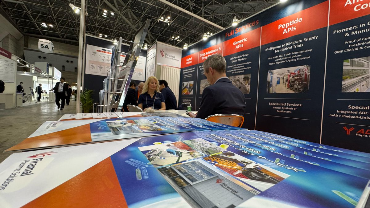 PiramalPharma's tweet photo. Day 2 at #CPhIJapan and the energy’s still going strong at Booth 5Q-11! ⚡

 From ADCs to APIs, our global experts are here with integrated solutions across the drug development lifecycle. 

Stop by, say hi, and let’s talk science, solutions &amp; partnerships! 🌍🧪 https://t.co/LLkxZ8cR0H