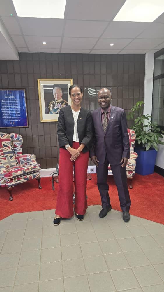 FAOMalawi's tweet photo. Towards improving partnership, communication &amp; consultation, the FAOR a.i in Malawi, @BabaganaAhmadu paid a courtesy call on the British Deputy High Commissioner to Malawi, Ms Wereko Bobby.  
@olympiawb 
@FAO 
@faosfsafrica 
@FCDOGovUK https://t.co/EwKcn1IgZF