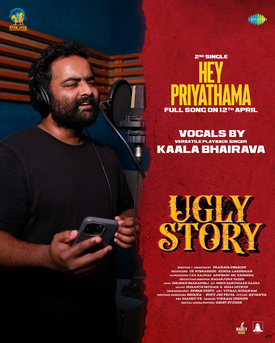 cinema_strictly's tweet photo. When @Kaalabhairava7 's voice meets the soul of Hey Priyathama... magic happens! ✨ Get ready for 12th April! 🎤
@avika_n_joy @ActorNandu @pranavswaroop @css_rajnag @BekkemVenugopal @BigDaddy @Kaalabhairava7 #RiyaJiyaProductions
@aswanipathro #Uglystory #Heypriyathama #wareymedia https://t.co/RPjJVNBucU
