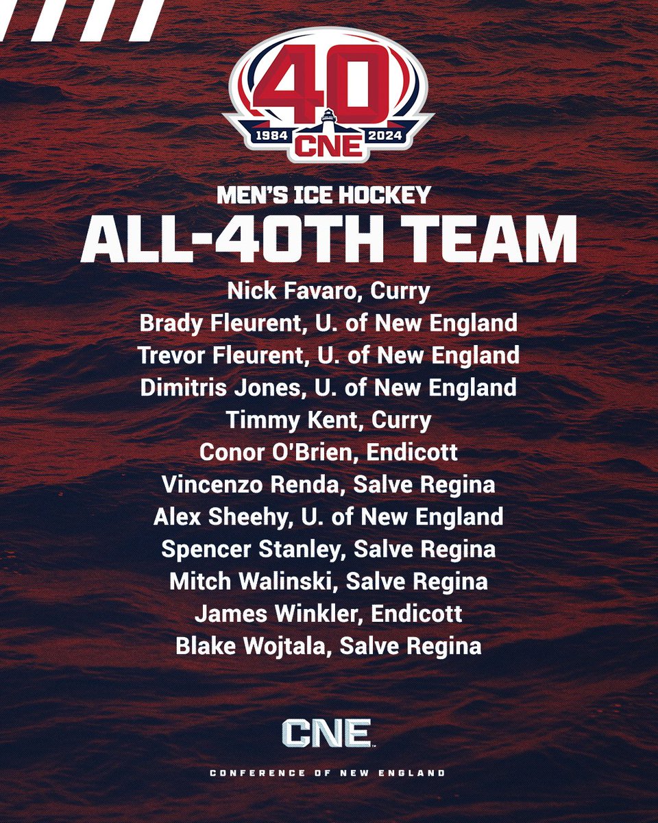 📰 #CNE Unveils All-40th Men's Ice Hockey Team

🔗 bit.ly/3RMxbHu

#LeadAsONE | #ONENewEngland