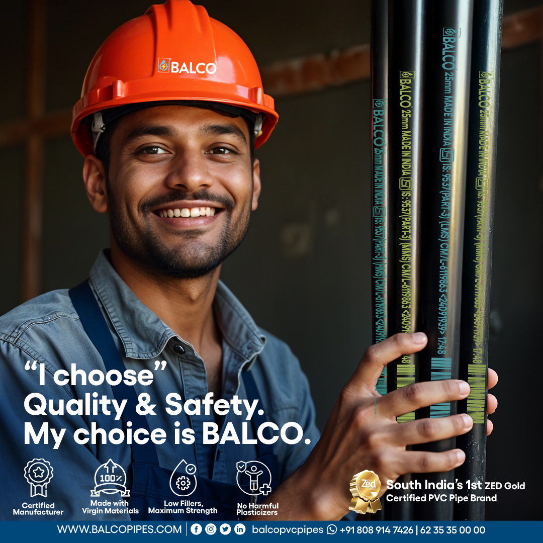 balcopvcpipes's tweet image. Powered by Trust. Protected by BALCO.⚡️💪
When professionals choose conduits, they choose BALCO Pipes, From wires to walls, we've got you covered. 🔌🛡 #BALCOPipes #ElectricalConduits #SafeWiring #ElectriciansChoice #BuiltToLast #BALCOQuality #PowerProtected #WiringSafety #best