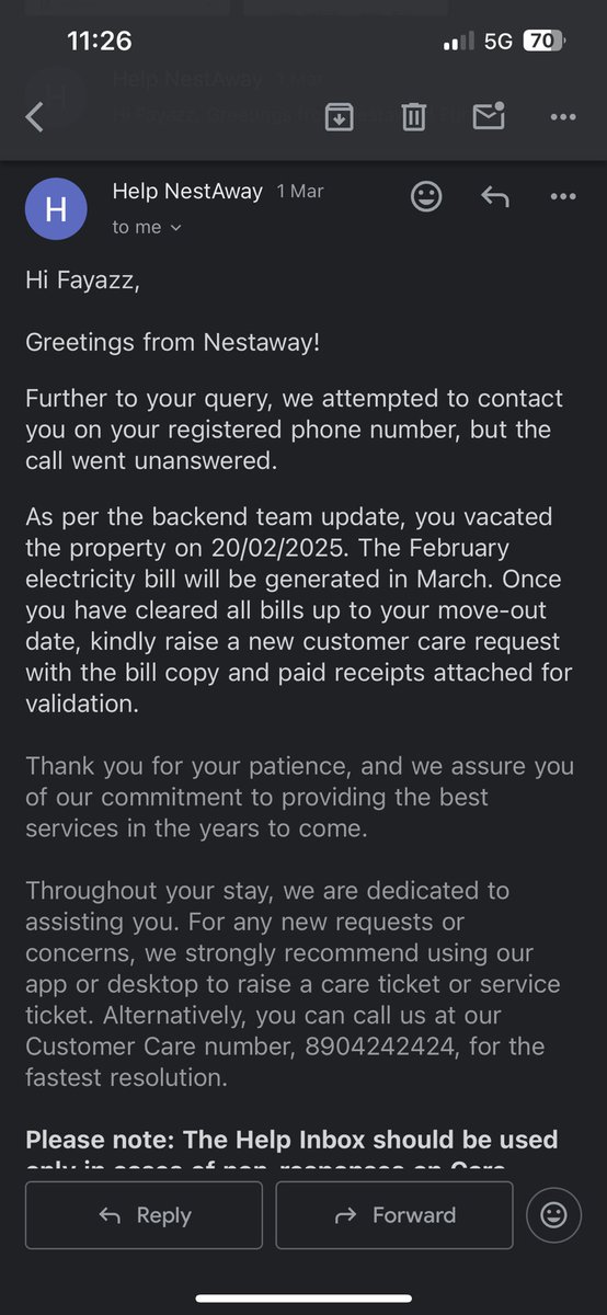 Fayaz8121's tweet image. which were kept hold without further delay and escalation 
#Nestaway #RentalIssues 2/2