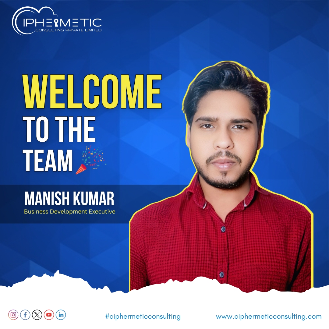ciphermetic's tweet image. We’re thrilled to welcome Manish Kumar to the Ciphermetic Consulting Private Limited family as our 𝗕𝘂𝘀𝗶𝗻𝗲𝘀𝘀 𝗗𝗲𝘃𝗲𝗹𝗼𝗽𝗺𝗲𝗻𝘁 𝗘𝘅𝗲𝗰𝘂𝘁𝗶𝘃𝗲!🎉🌟

Wishing you all the best as you begin this exciting chapter with us, Manish! Let’s grow together!🚀