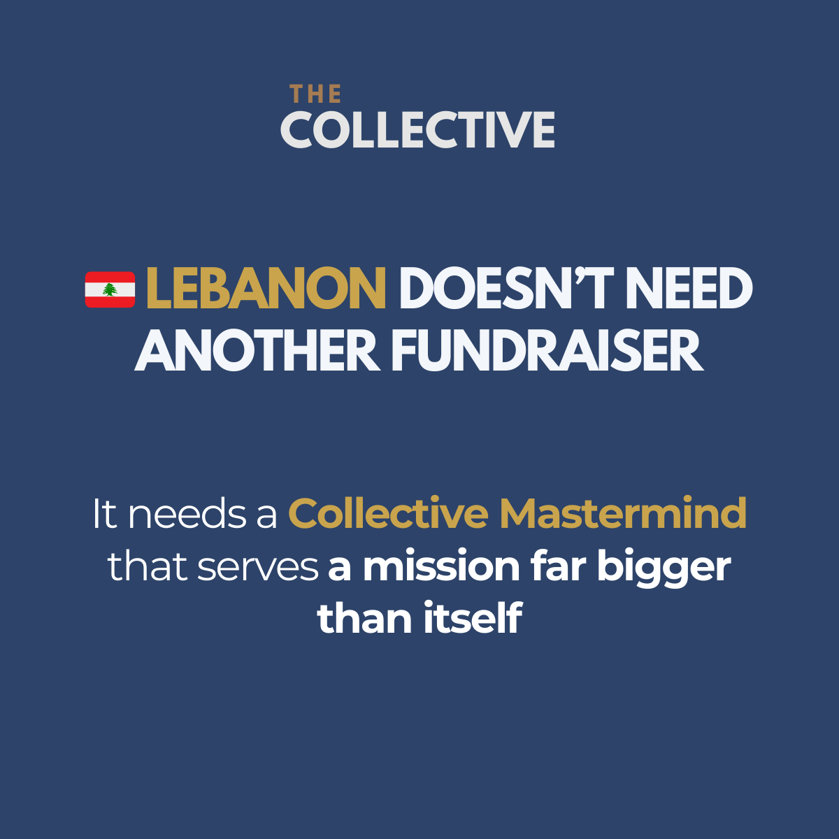 _thecoll's tweet photo. Lebanon doesn’t need another summit.
It needs a system.

A mastermind of builders, leaders &amp; doers—working across sectors to actually move the country forward.

No agendas. No tarbasha.
Just a high-integrity network building what’s next.

https://t.co/L63PLcU2ra https://t.co/XKvOHoLTbr