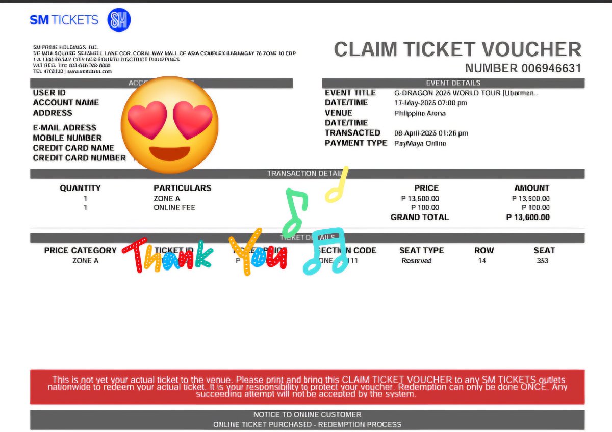 liageab's tweet photo. #imveryhannie
Seemless transaction as ever. Thanks for securing the tix despite of my GD code not working. Till our next transaction 😊👍 https://t.co/bmwDuGbx0P