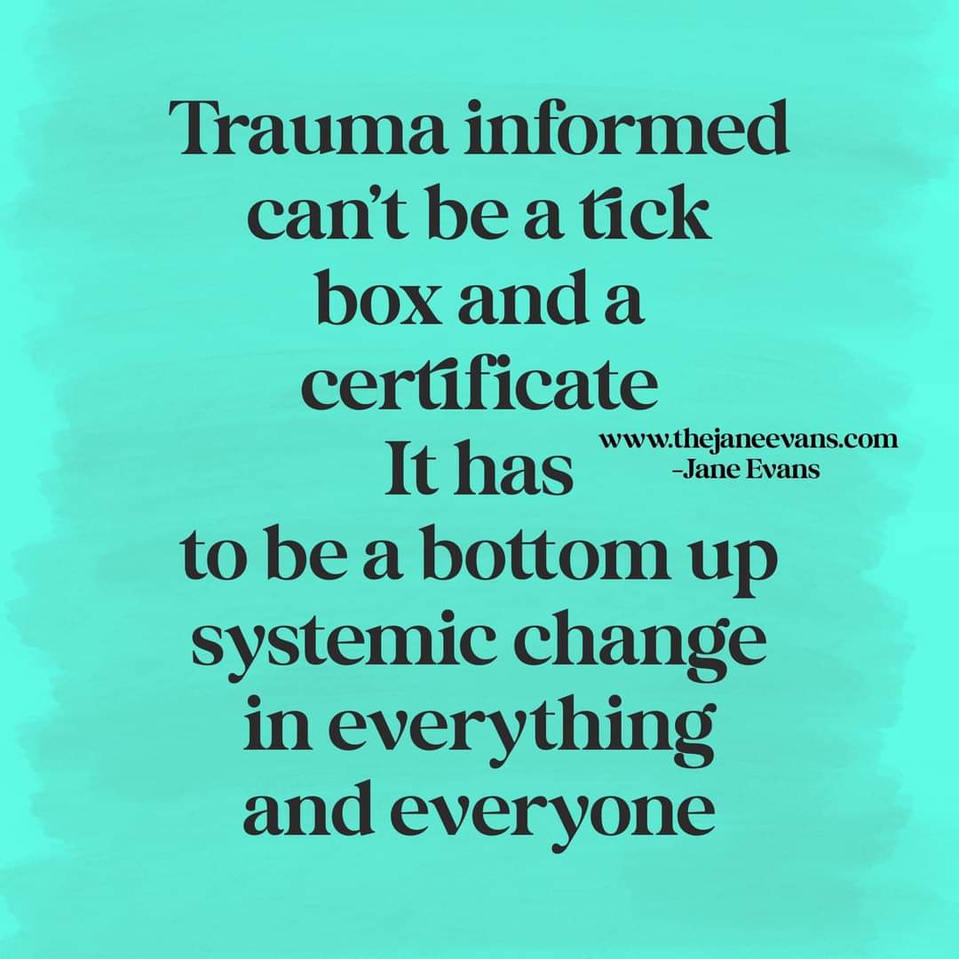 Understanding neuroscience,how a childs brain develops,  attachment &amp; the impact of developmental trauma &amp; toxic stress are the most important parts of trauma informed,responsive approaches &amp; sensitive practices in joining the dots.

This is true inclusion.
🧠🌱
