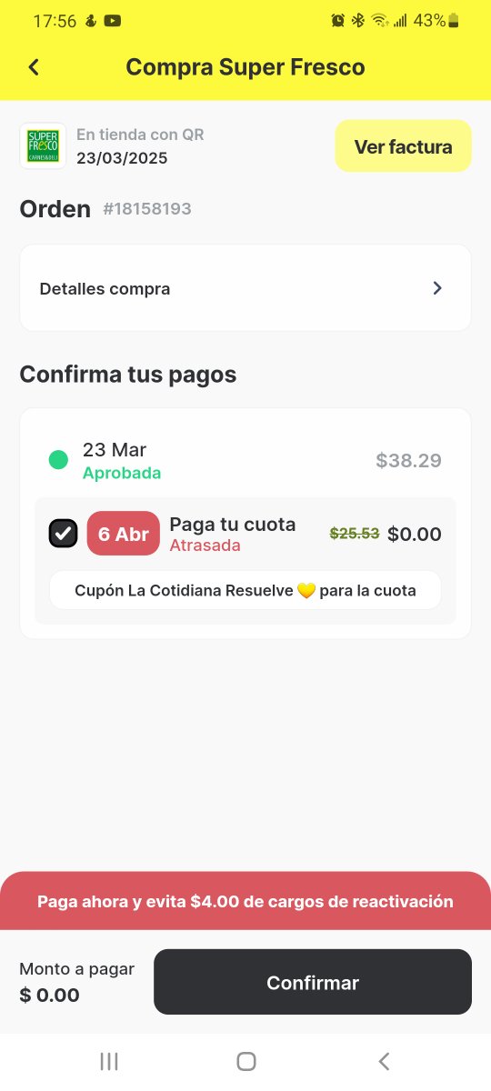 GusMaX's tweet photo. @somoscashea hola!, tengo problemas con mi cuenta, pague con normalidad una cuota antes de su vencimiento y con el pago verificado, pero aún asi indica estar vencida y pide pagar $0, por su puesto el bot de ayuda no sirve para nada y tengo ya desde el domingo con mi cuenta suspendida. https://t.co/S4IFBkh3EH