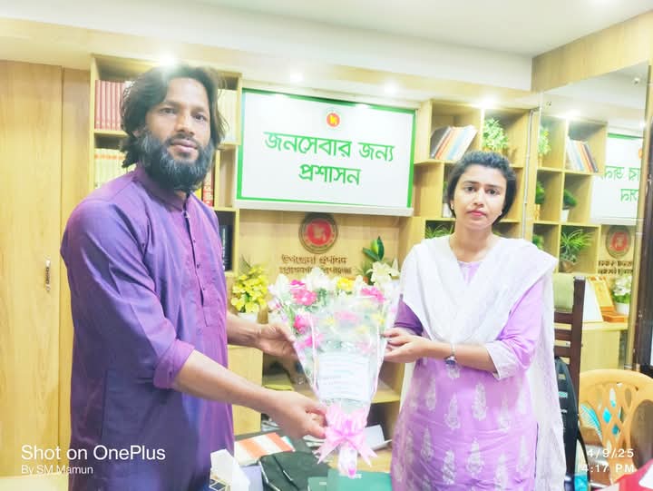 ‎সমাজের অসংগতি দূর করতে ইউএনও’র সাথে কলামিস্ট মামুনের সৌজন্য সাক্ষাৎ