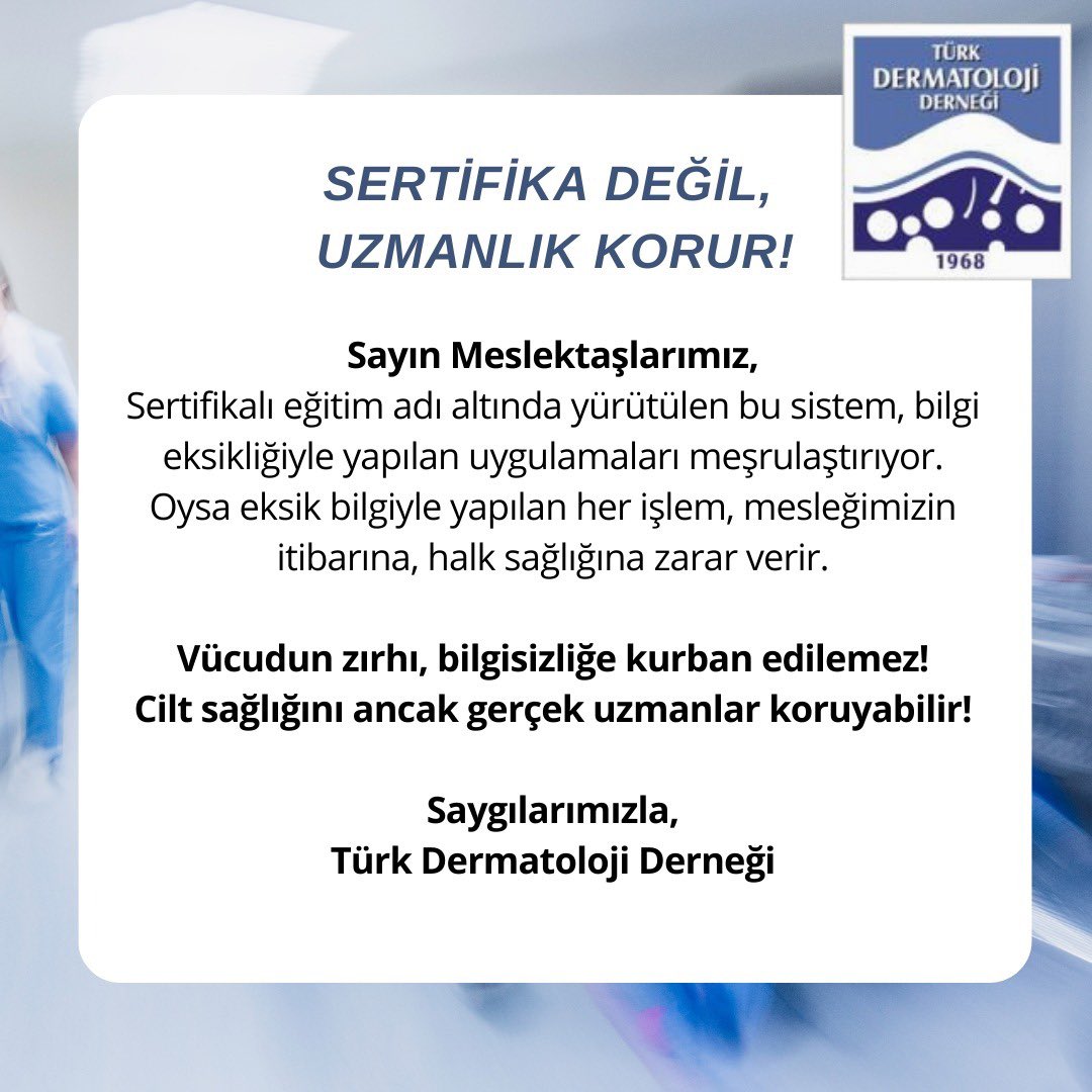 Türk Dermatoloji Derneği tweet media