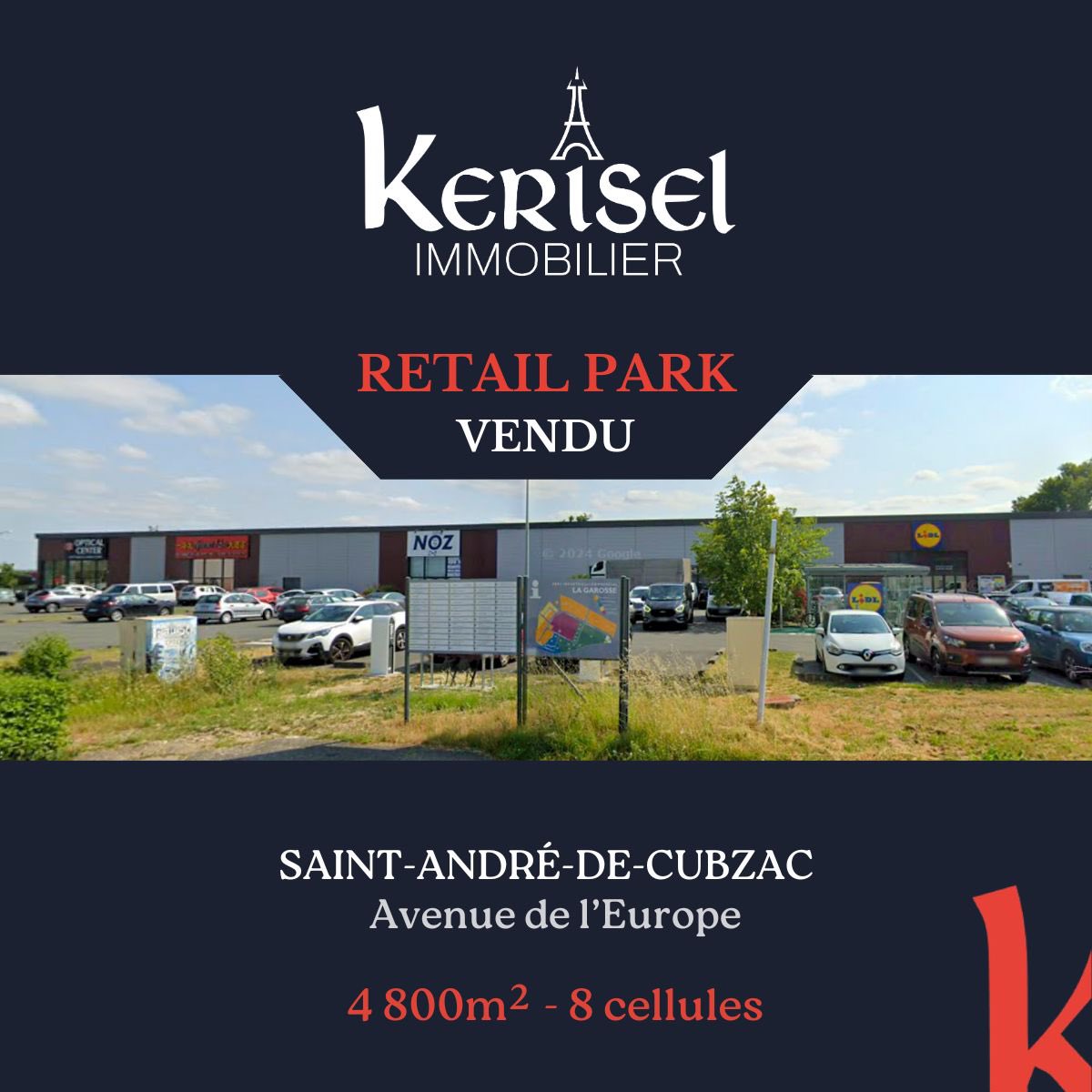 KERISEL's tweet image. ⚡️ Transaction réalisée ✍️

📍Agglomération de Bordeaux Métropole   
 Saint André de Cubzac (33240)

🔑 ensemble commercial de 8 cellules avec signatures de qualités !

Vous recherchez des opportunités en investissement commercial off market, 
contactez-nous :

☎️ 06 14 82 95 52