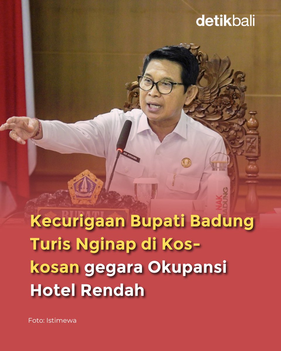 detikbali__'s tweet photo. Bupati Badung I Wayan Adi Arnawa soroti pergeseran tren akomodasi wisatawan asing di Bali. Dia menduga, turis lebih memilih menginap di tempat seadanya, termasuk kos-kosan, dan bukan hotel berbintang!
Apa masalahnya?
#AdiArnawa #BupatiBadung #TurisAsing #Badung #HotelBadung https://t.co/2m0549Voh5