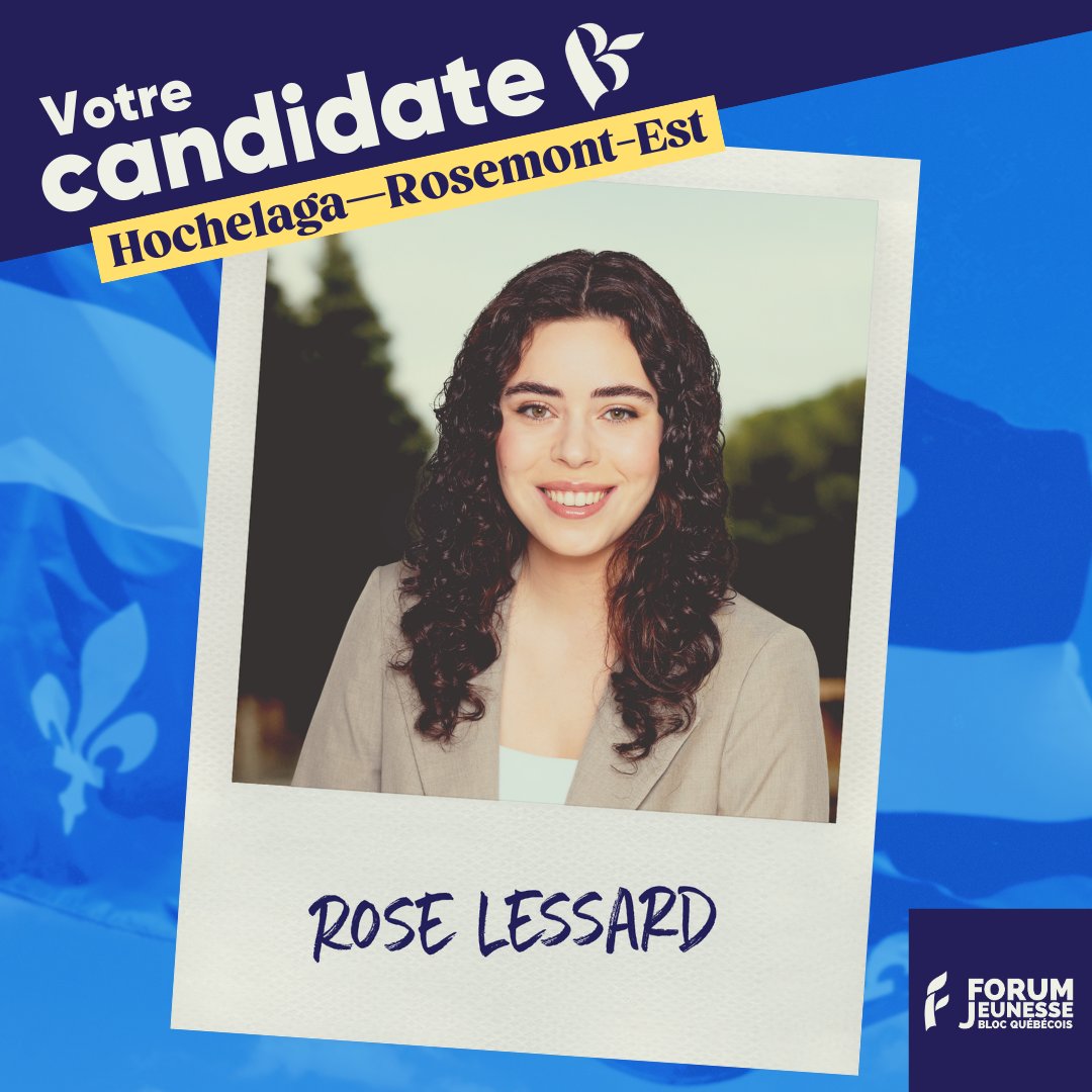 JeunesBQ's tweet image. I DÉVOILEMENT DES CANDIDATURES DE LA RELÈVE I
Nous vous présentons aujourd'hui la dernière candidature jeune de la relève pour l'élection 2025
Rose Lessard, candidate pour Hochelaga-Rosemont-Est ⚜️🩵
Nos jeunes candidats seront sur le terrain, sans relâche, jusqu'au 28 avril💪
