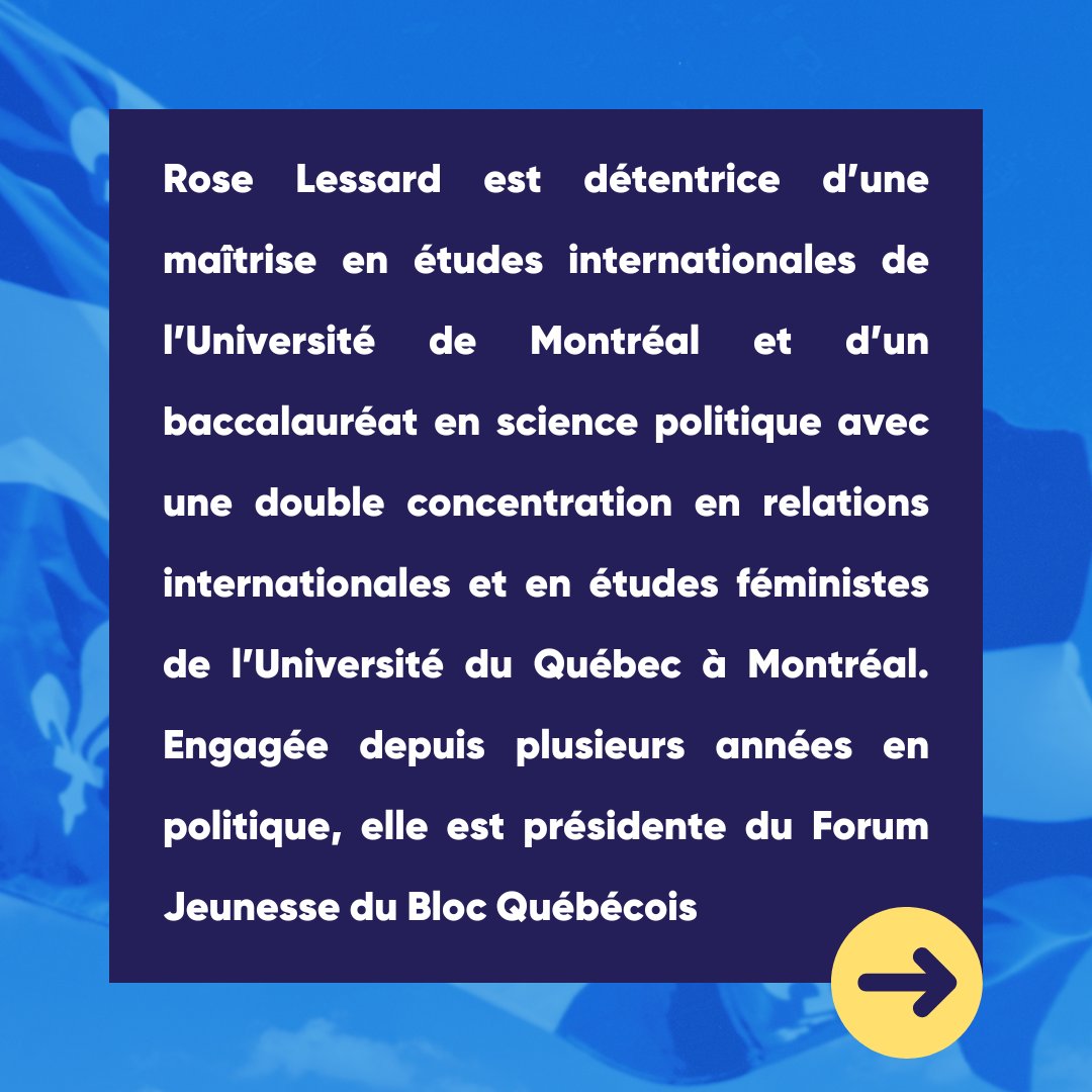 JeunesBQ's tweet image. I DÉVOILEMENT DES CANDIDATURES DE LA RELÈVE I
Nous vous présentons aujourd'hui la dernière candidature jeune de la relève pour l'élection 2025
Rose Lessard, candidate pour Hochelaga-Rosemont-Est ⚜️🩵
Nos jeunes candidats seront sur le terrain, sans relâche, jusqu'au 28 avril💪