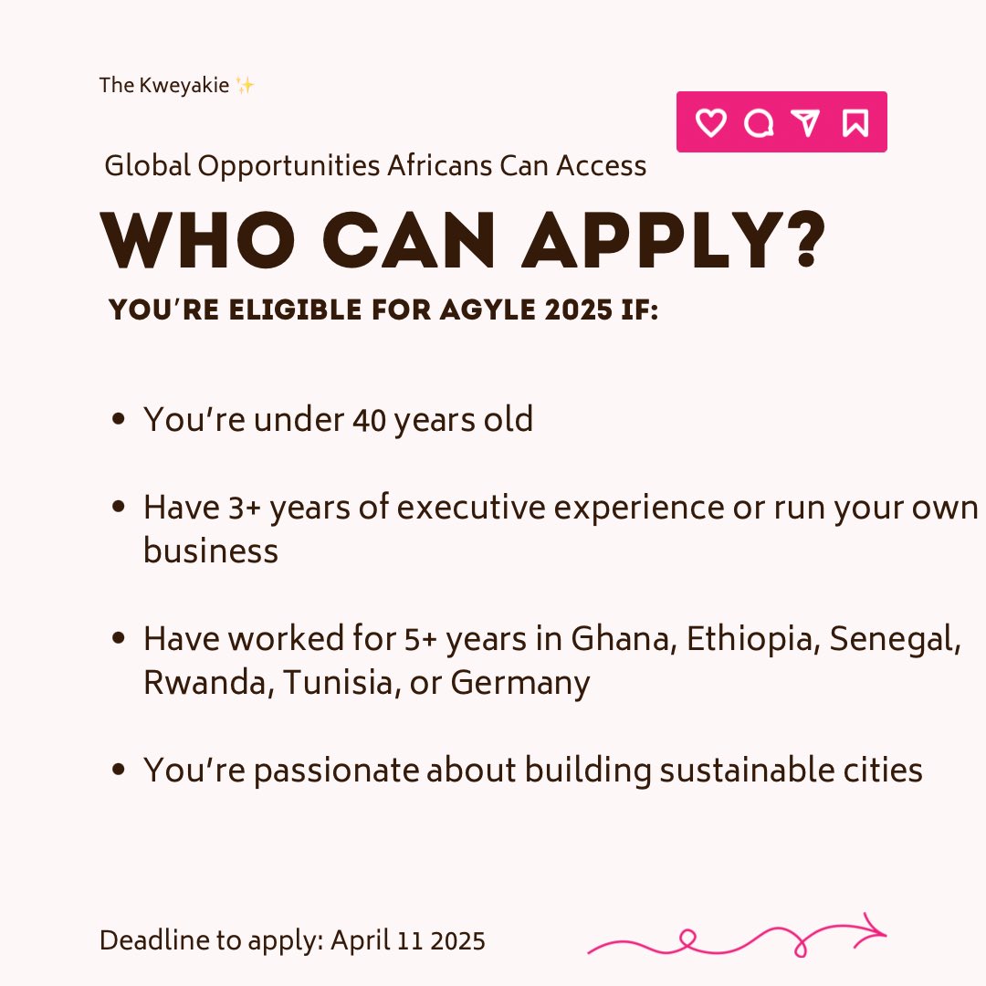 2 years ago I found AGYLE. I had just started <a href="/becauseshecan_/">Because She Can</a> was barely 3 years into social impact, fresh in my tech career. 
I saw the past participants with advanced degrees, years of experience and thought maybe not me. I got in

AGYLE 2025 is open
Deadline’s tomorrow, Apply!