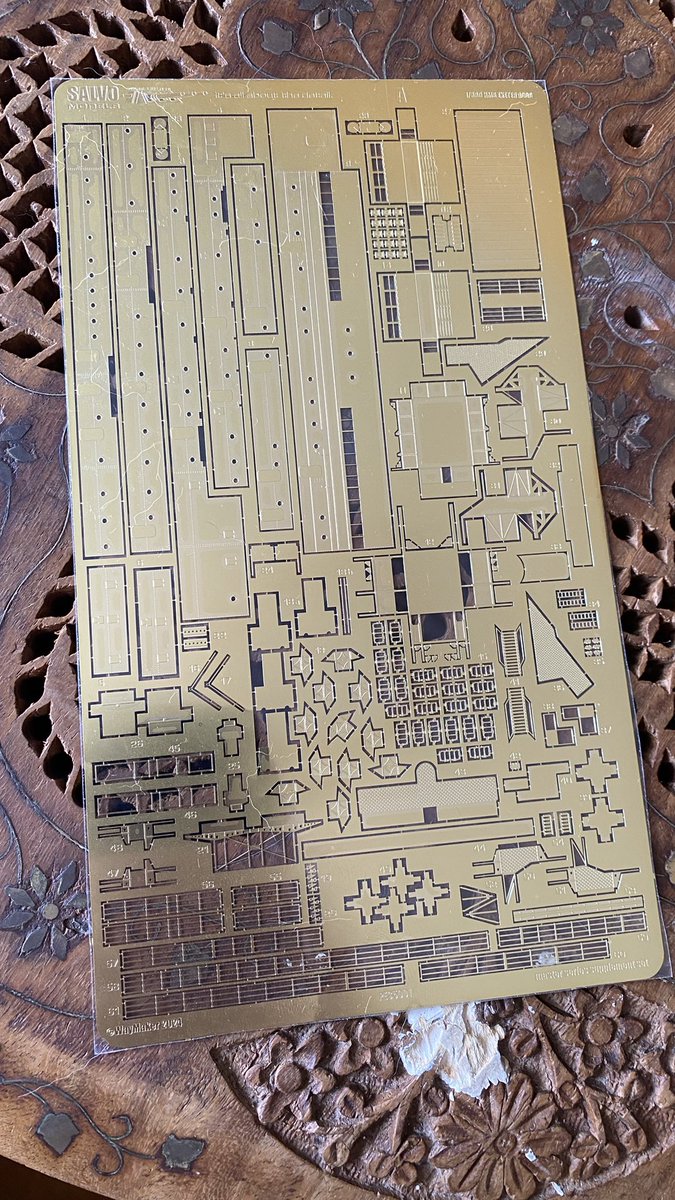 SalvoModels's tweet photo. An upgrade for the upgrade. The latest PE supplemental set for HMS EXETER. The PE has been thinned; frets “A” and “C” have more parts. Instructions are now 2 pages to cope with the extra details. Any constructive comments are welcome as are any pre-orders: salvomoddls@gmail.com👍 https://t.co/KCxGgk4tXH
