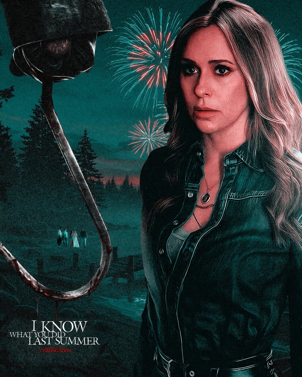 Had to do a poster for the new <a href="/ikwydlsmovie/">I Know What You Did Last Summer</a> So excited! <a href="/JennKaytin/">Jenn Kaytin Robinson</a> #IKnowWhatYouDidLastSummer #JulieJames #JenniferLoveHewitt #HorrorArt #Slasher #HorrorEdit #Horror #BenWillis #IKnow