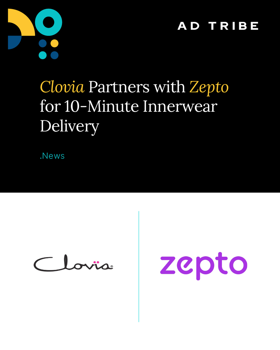adtribeworld's tweet photo. Clovia teams up with Zepto for 10-minute delivery of lingerie, shapewear, and more—now live in 18+ cities. Fast fashion, redefined. ⚡🛍

📩 connect@adtribe.world
#AdTribe #Buzz #Clovia #Zepto #QuickCommerce #10MinuteDelivery #FastFashion #CampaignWatch https://t.co/tM8K2vR1xz